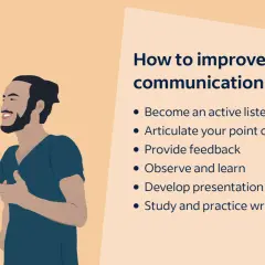 Two men converse, illustrating how to improve communication skills. Remember to seek first to understand, then to be understood.