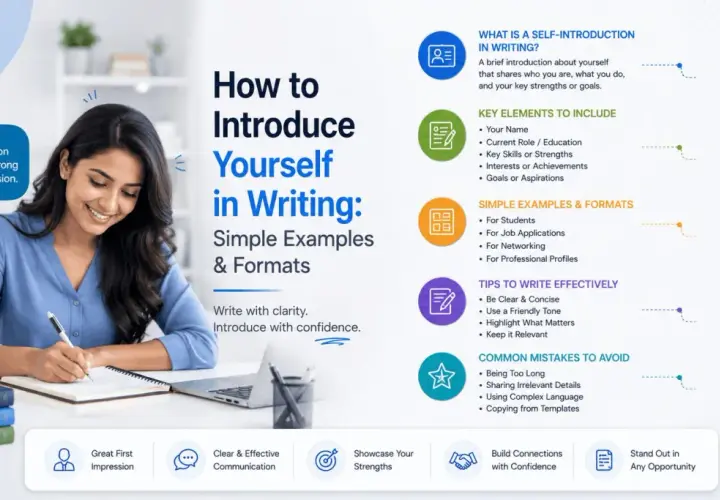 Learn how to introduce yourself in writing with this guide. It covers key elements, examples, and tips for a strong first impression.