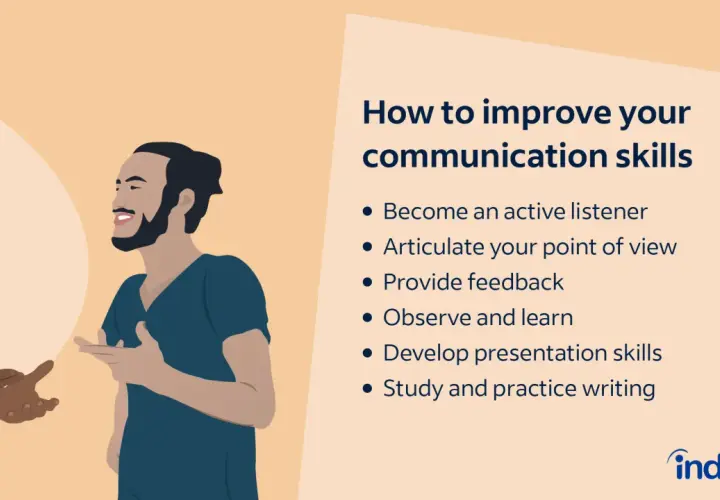 Two men converse, illustrating how to improve communication skills. Remember to seek first to understand, then to be understood.