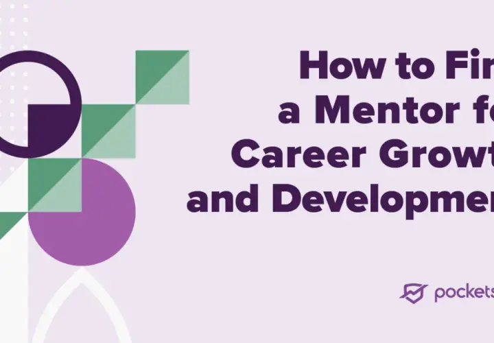 Learn how to find a career mentor for your growth and development. This graphic features abstract shapes and the title "How to Find a Mentor for Career Growth and Development.