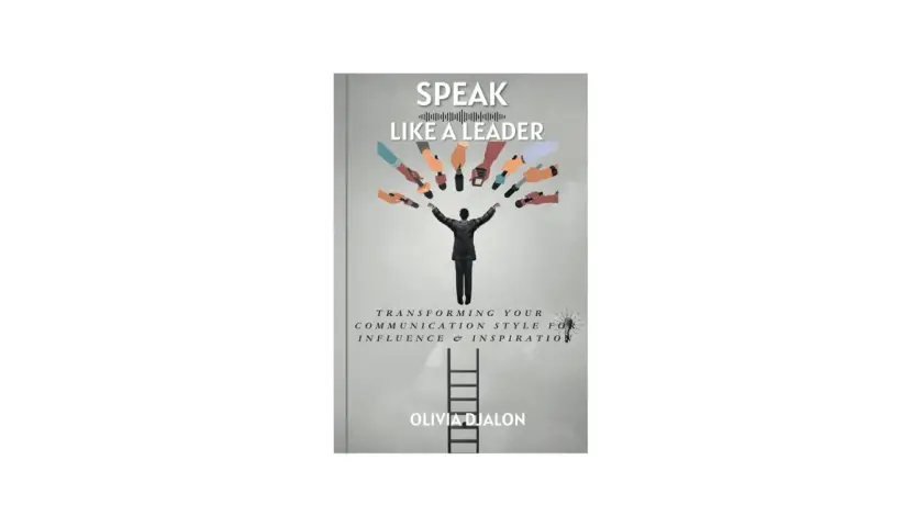 Master the art of influence and inspiration. This book cover, "Speak Like a Leader," shows a figure reaching for microphones, symbolizing the power of impactful communication.