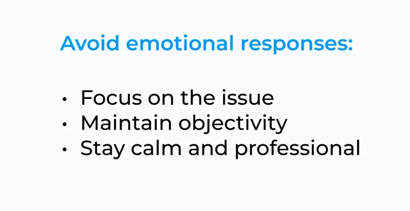 Tips for smart replies to rude comments: Focus on the issue, maintain objectivity, and stay calm and professional.