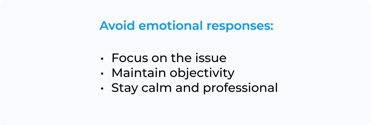 Tips for smart replies to rude comments: Focus on the issue, maintain objectivity, and stay calm and professional.